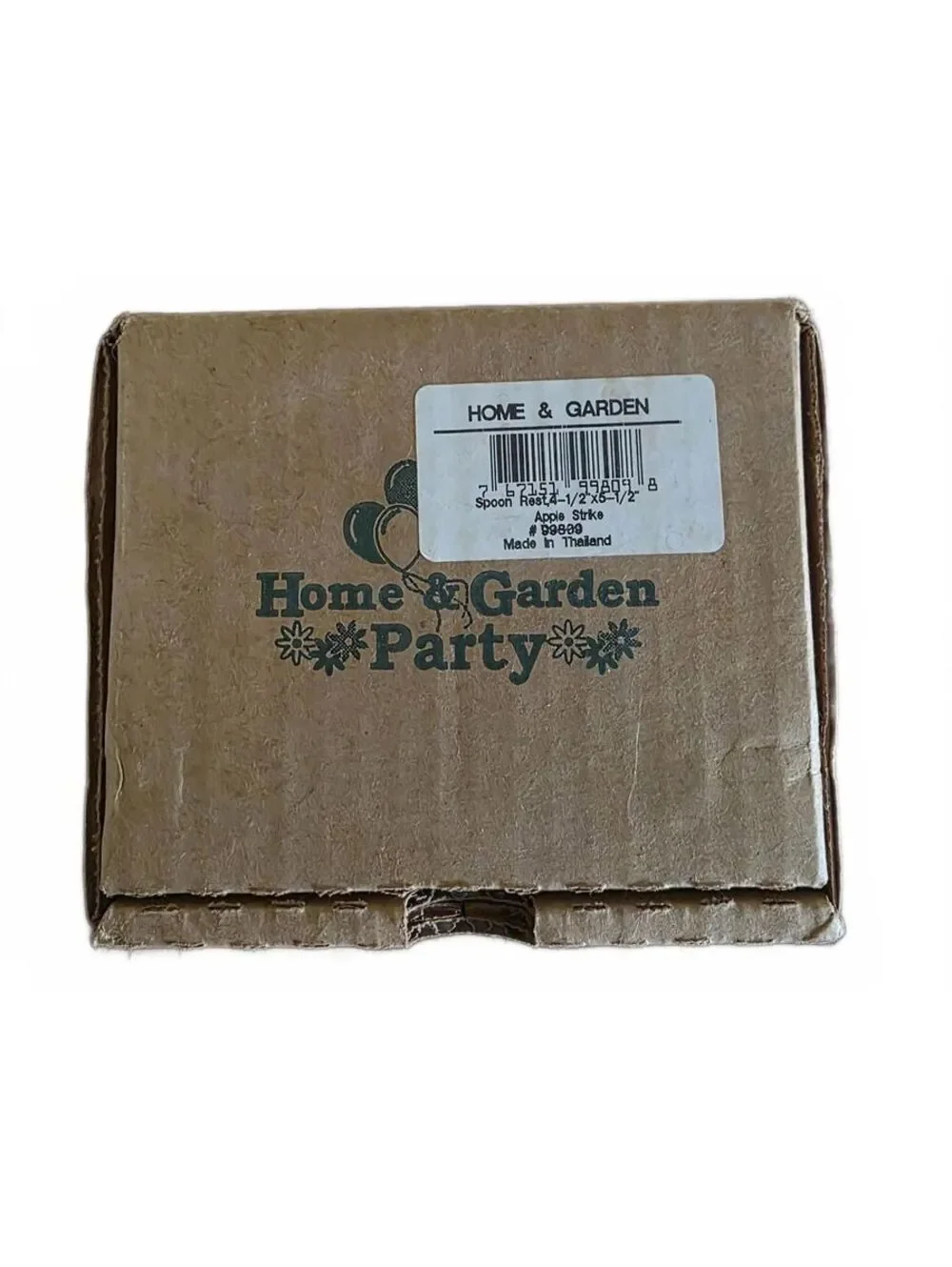 Vintage 2003 Home & Garden Stoneware Spoon Rest Apple Swag
